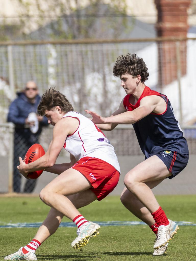 STJFL Grand finals U18 Boys Clarence v North Hobart at North Hobart Oval. Picture: Caroline Tan