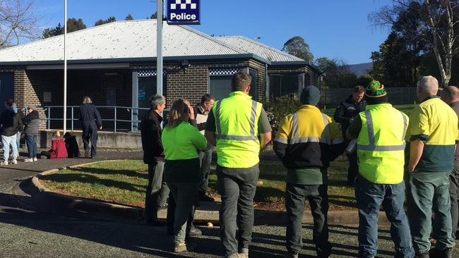 More than 100 people joined the search this morning. Picture: Tamsin Rose