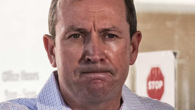 PERTH, AUSTRALIA  - NewsWire Photos APRIL 25, 2021: The Premier of Western Australia, Mark McGowan speaks to the waiting media after the State Government ordered a three day lockdown when a man  was found to be Covid positive after leaving hotel quarantine. NCA NewsWire / Tony McDonough