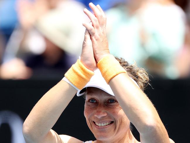 MELBOURNE, JANUARY 19, 2023: 2023 Australian Open Tennis - Day Four. Australian Sam Stosur plays her last womenÃs doubles match. Picture: Mark Stewart