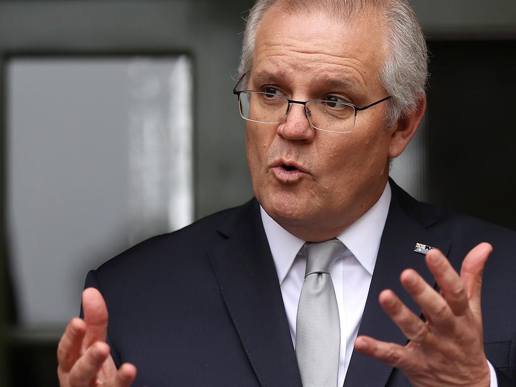 Prime Minister Scott Morrison says lockdowns will stop happening when the country is at least at 80 per cent fully vaccinated. Picture: NCA NewsWire / Gary Ramage