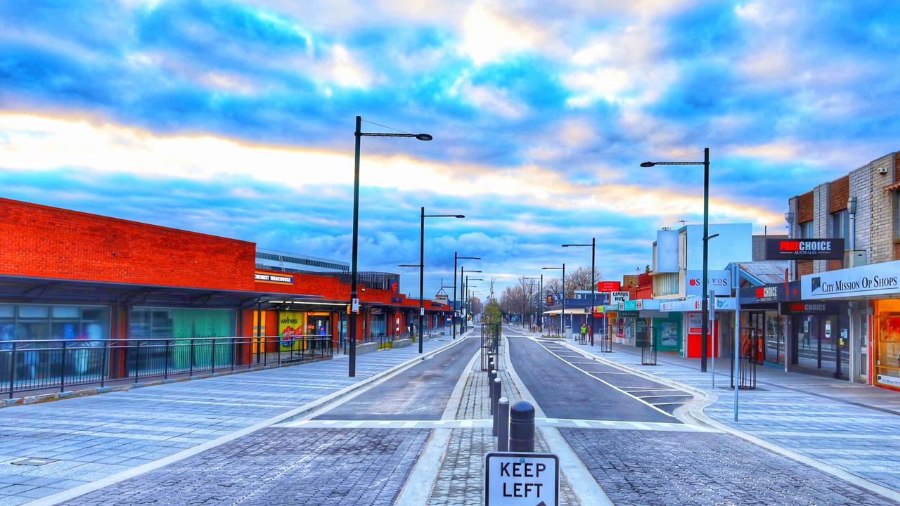 Main Road outside Northgate at Glenorchy has been revamped. Picture: Kelvin Ball