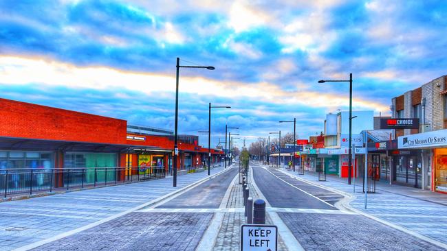 Main Road outside Northgate at Glenorchy has been revamped. Picture: Kelvin Ball