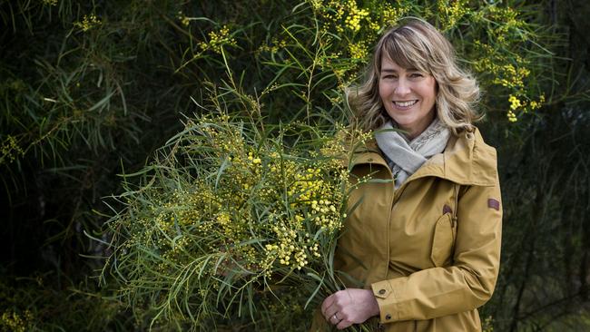 Wattle scent: Nicole Thomas loves telling her French perfume contacts that wattle grows wild on her farm. Picture: Zoe Phillips