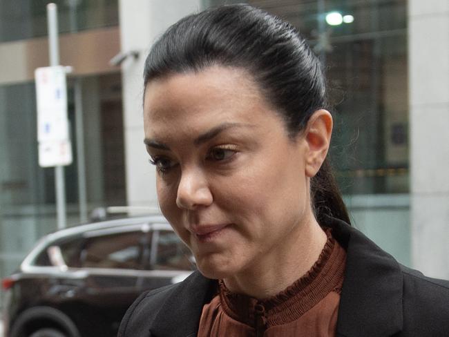 MELBOURNE AUSTRALIA - Newswire Photos OCTOBER 13TH 2023 : Australian performer Vanessa Amorosi arrives at the Supreme Court, to continue giving evidence against her mother for ownership of two properties bought at the height of her success. PICTURE : NCA Newswire / Nicki Connolly