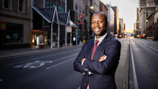 Property Council of Australia South Australian executive director Bruce Djite on Currie Street in Adelaide. Picture: Tom Huntley