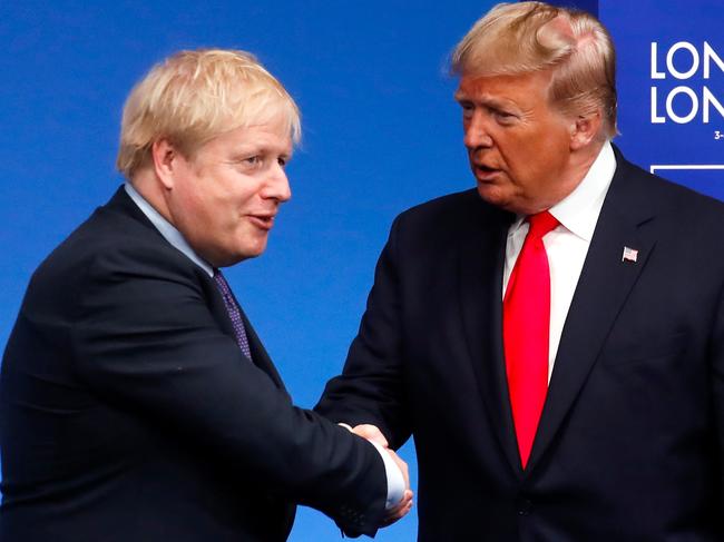 Boris Johnson congratulated Joe Biden on his win but Downing Street seemed to have Donald Trump on its mind. Picture: AFP