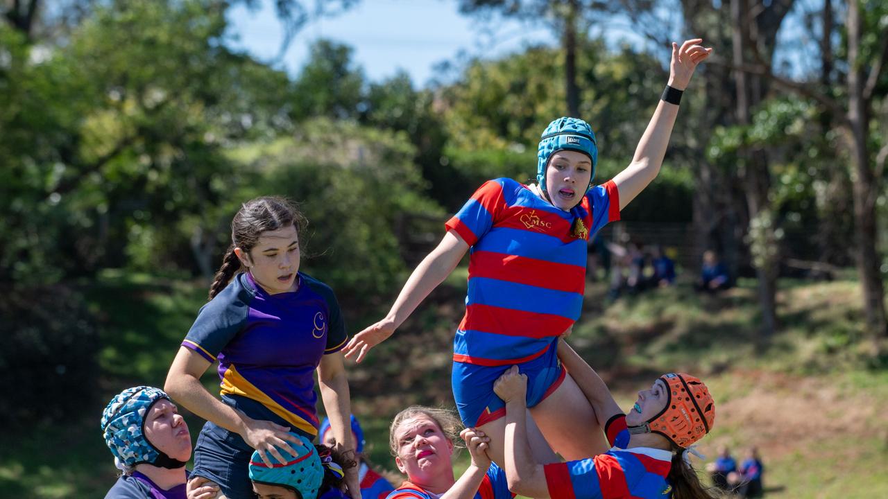 Selena Worsley Cup Game 2. Downlands 15A vs Glennie 15S. 2024 O'Callaghan Cup day at Downlands College. Photo by Nev Madsen