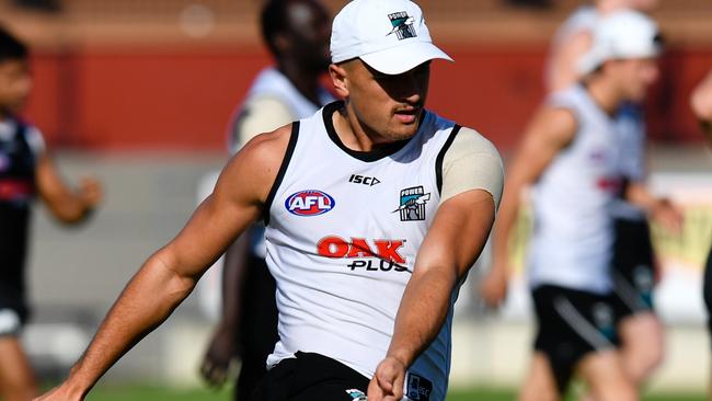 Sam Powell-Pepper at Port Adelaide training.