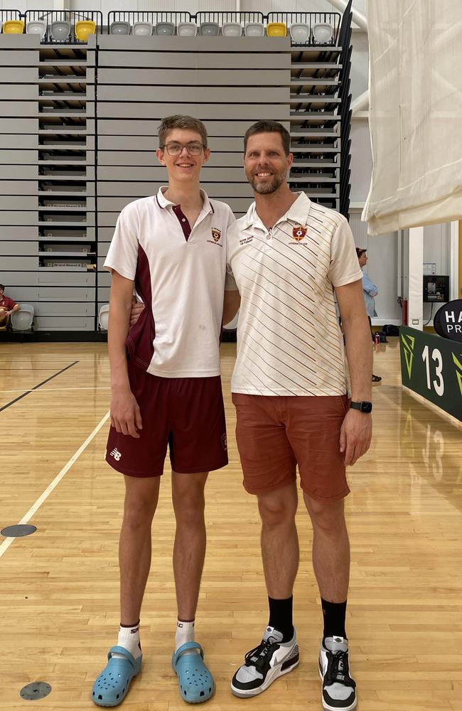 Finn Killen and Shane Van Beest from St Peters Lutheran College. Photo: Hannah Davies