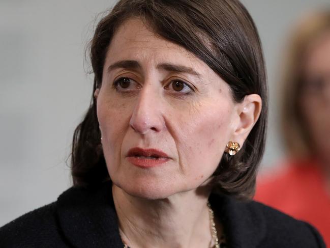 SYDNEY, AUSTRALIA - NewsWire Photos OCTOBER 28, 2020: Premier Gladys Berejiklian speaks at a press conference at RFS Headquarters in Sydney Olympic Park.  COVID-19 update press conference.Picture: NCA NewsWire / Damian Shaw