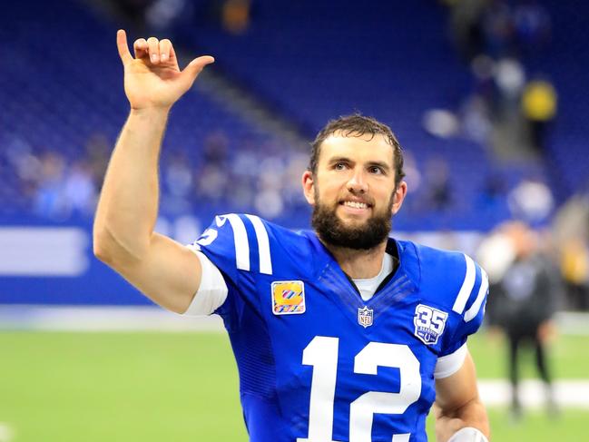 Quarterback Andrew Luck #12 of the Indianapolis Colts has been keeping his side in games - if not winning too many of them. Picture: Getty Images