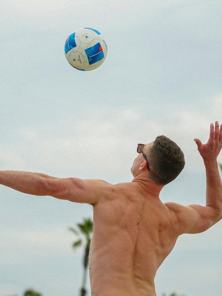 The beach activities provided a break from training. Picture: South Sydney Rabbitohs