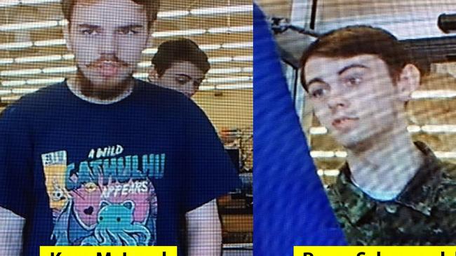 (FILES) This image released by The Royal Canadian Mounted Police on July 23, 2019 shows Kam McLeod, 19, and Bryer Schmegelsky, 18, from Port Alberni, British Columbia, who were considered main suspects in the slayings of 23-year-old Australian Lucas Fowler, and his American girlfriend Chynna Deese, 24, discovered shot to death on July 15 along the side of the Alaska Highway near Liard Hot Springs, British Columbia. - Two teen murder suspects who led police on a manhunt through the Canadian wilds this summer recorded a video message before apparently taking their own lives, local media said on August 20, 2019. Federal police would not confirm the video's existence.Kam McLeod, 19, and Bryer Schmegelsky, 18, were suspected of killing an Australian man and his American girlfriend, and a Canadian university professor.The teens' bodies were found in northern Manitoba's dense brush on August 7 after a massive search across swampy, forested terrain inhabited by wolves and bears.The Toronto Star said they used a cellphone to record their 