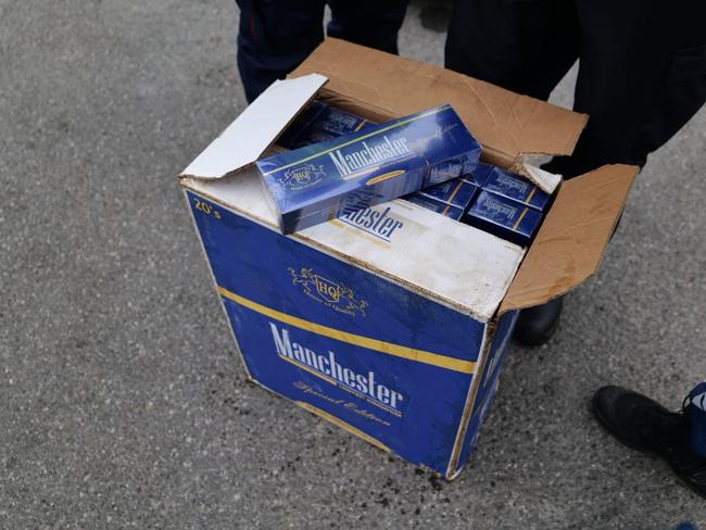 Officers of the Noumea Customs Brigade searched a Tanzanian-flagged merchant ship, coming from Taiwan which was calling at Noumea after a long journey along the Australian coast. Picture: Australian Border Force