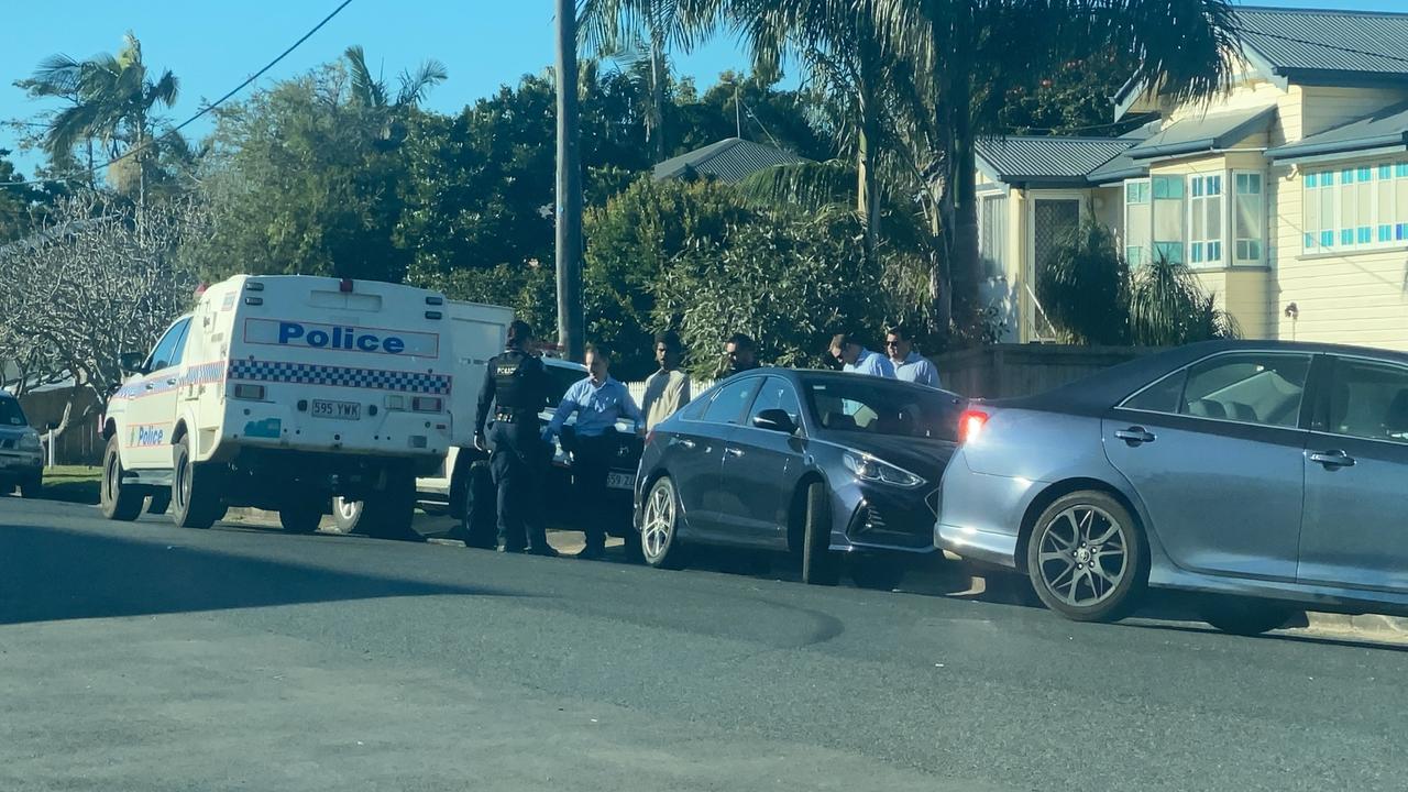 A teenage boy and an adult male were arrested at a home on English Street, South Mackay. The teen was arrested after a stolen car was discovered at the address.