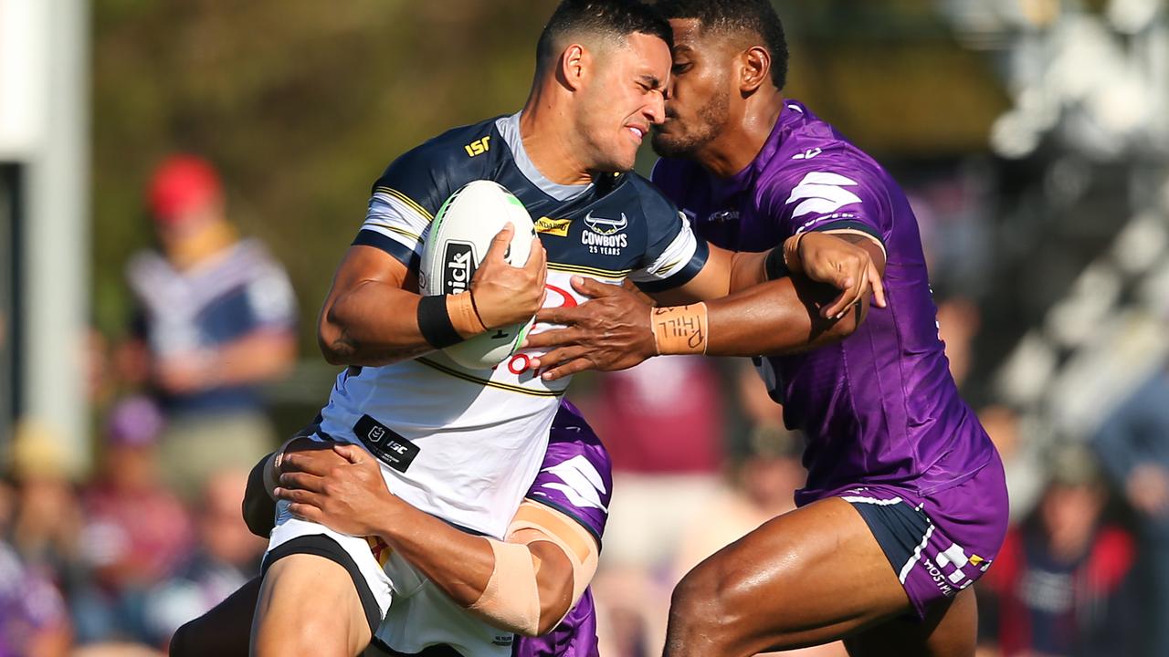 North QLD NRL Cowboys with their super hero jersey