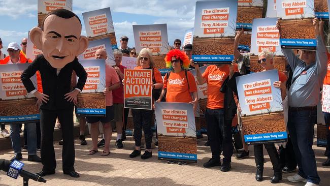 GetUp! volunteers in Warringah launch the lobby group's campaign to unseat former PM Tony Abbott. Picture: Jim O'Rourke