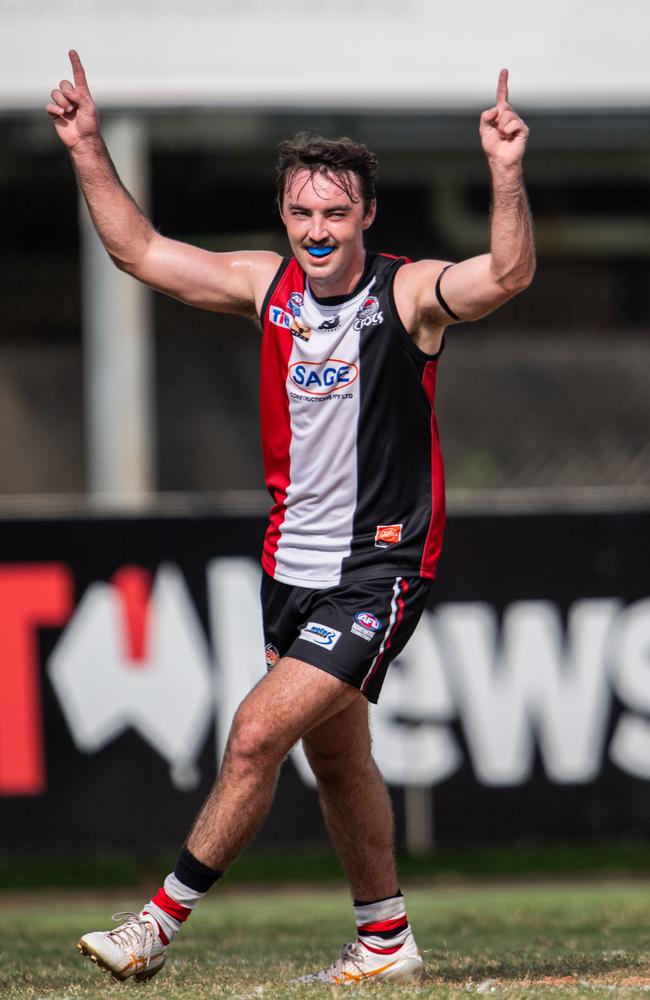 Kayne Davidson in the Southern Districts vs Waratah 2023-24 NTFL men's knockout semifinal. Picture: Pema Tamang Pakhrin