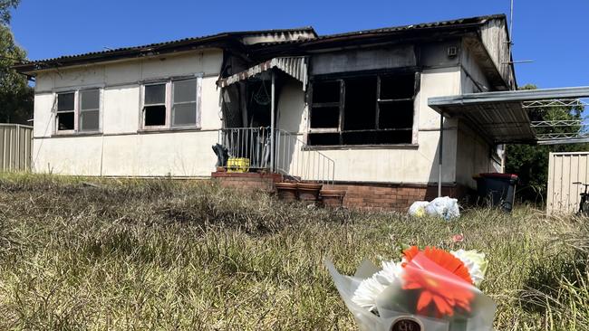 A house where a man died in a fire on Grant St, Blacktown.