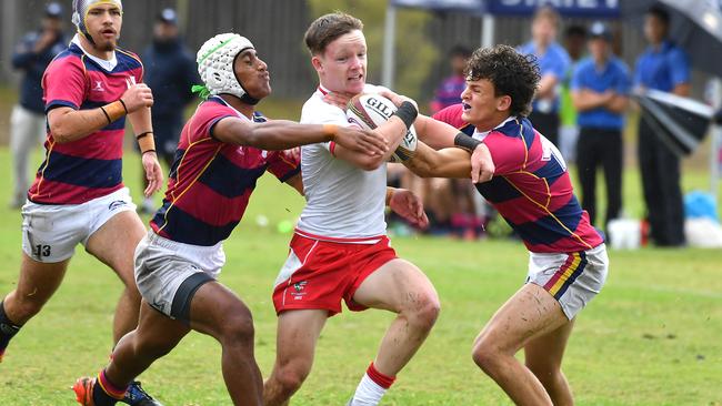 Ipswich player Jack Hocking First XV GPS game between Ipswich and BSHS Saturday August 13, 2022. Picture, John Gass