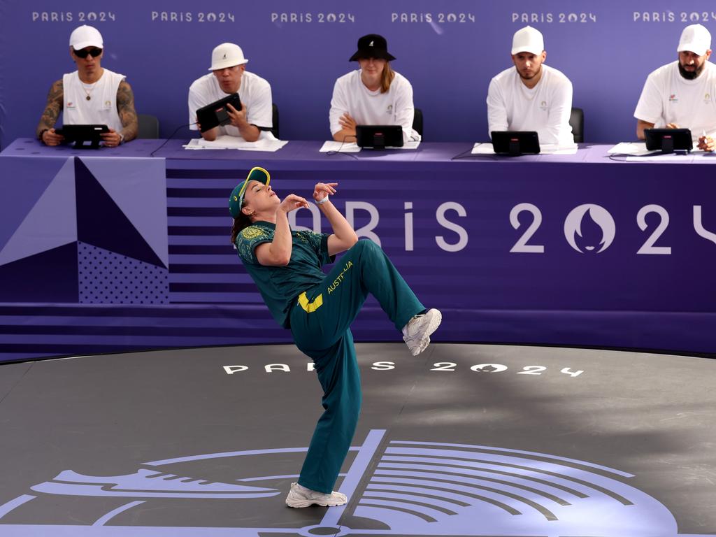 <p>Love her performance or hate it, Raygun became the name on everyone&rsquo;s lips after her unique take on breakdancing at Olympic Games Paris 2024 at Place de la Concorde on August 09, 2024 in Paris, France. Picture: Ezra Shaw/Getty Images</p>