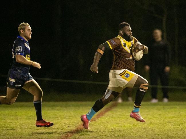 Sevanaia Yalayalatoro scores a breakaway try. Picture Julian Andrews.