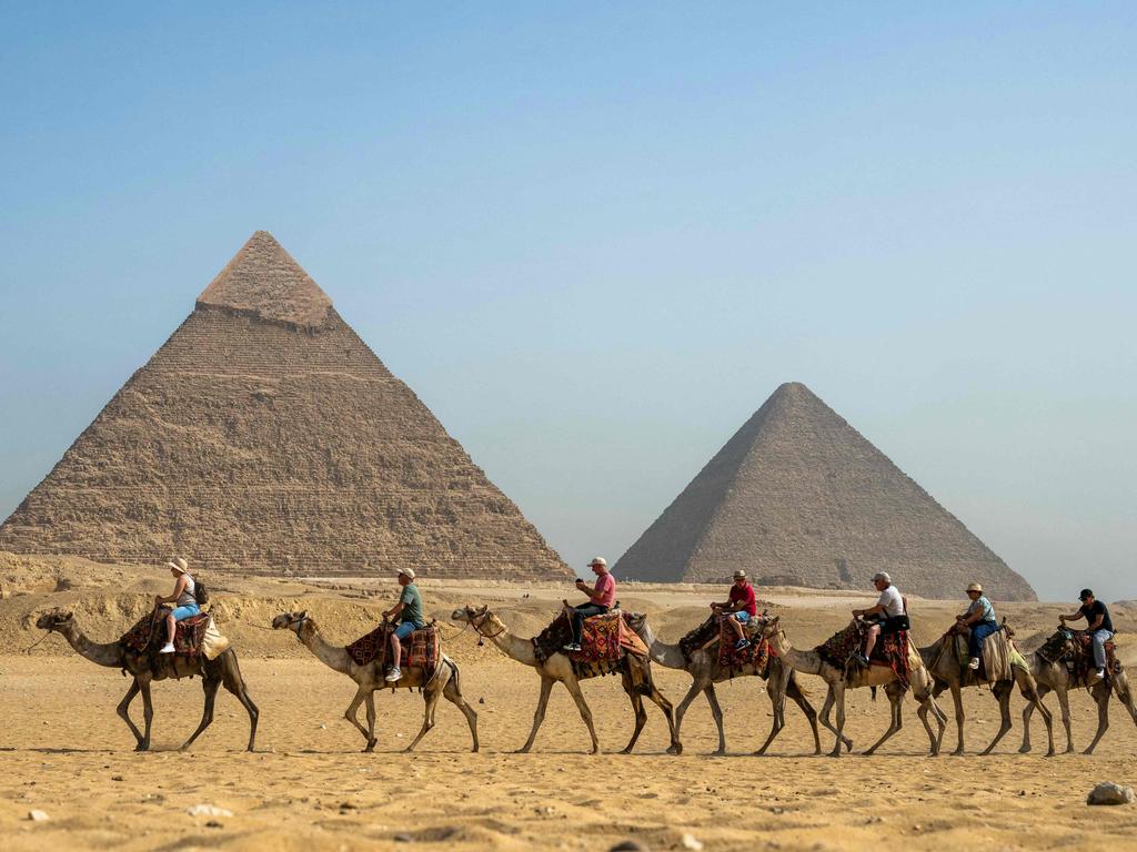 A new study aims to answer the centuries-old question of how the Great Pyramids were built. Picture: AFP