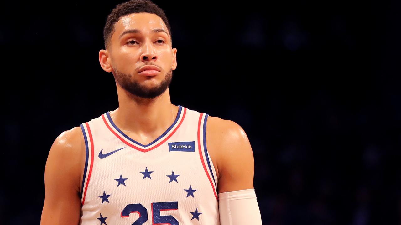 Ben Simmons was fouled out. Elsa/Getty Images/AFP