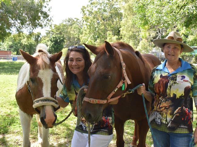 Mackay Riding for the Disabled president Rebecca Sharp and vice president Ros Ferguson discuss why they love volunteering. Picture: Madeleine Graham