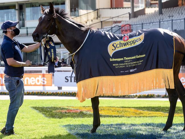 Odeum after winning the Thousand Guineas. Picture: Getty Images