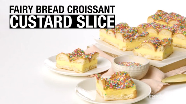 Fairy bread croissant custard slice