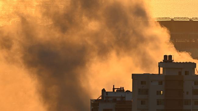 Smoke rises from the site of an Israeli airstrike in Beirut. Picture: JOSEPH EID / AFP