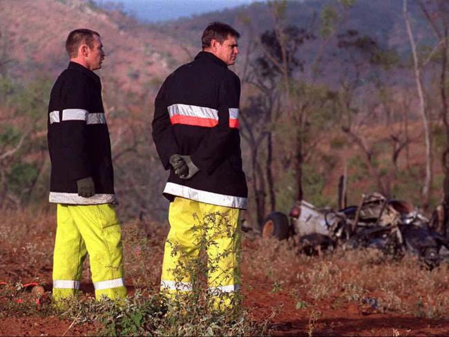 Wreckage of the Blackhawk helicopter crash.