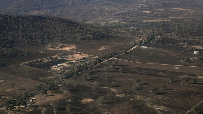 Farmers are still recovering from the inferno that swept through East Gippsland. Picture: Department of Defence