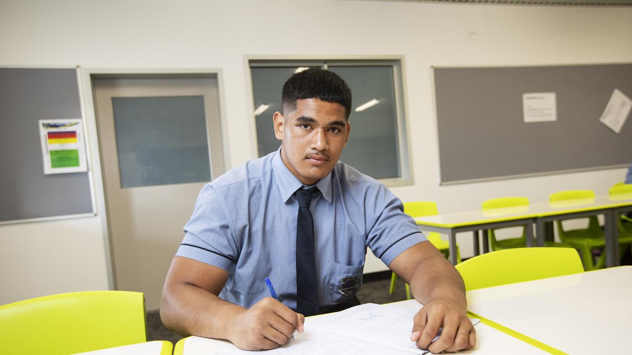 Alex Leapai of Mabel Park State High School has been signed by the Roosters. (News Corp/Attila Csaszar)