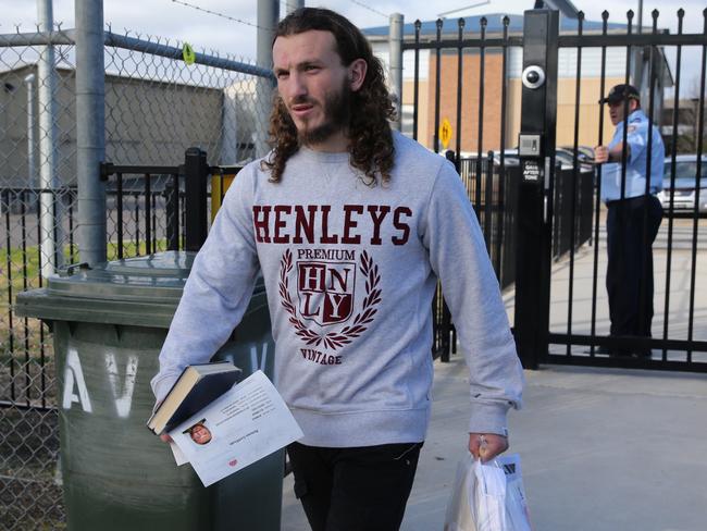 Ahmed Elomar is released from Goulburn Supermax Correctional Centre this afternoon. Picture: Ray Strange.