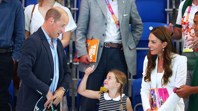 A thumbs up for dad. (Photo by Elsa/Getty Images)