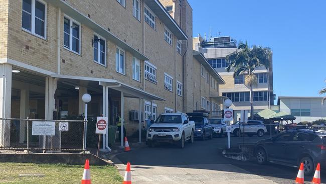 Covid testing clinic at Gympie Hospital.