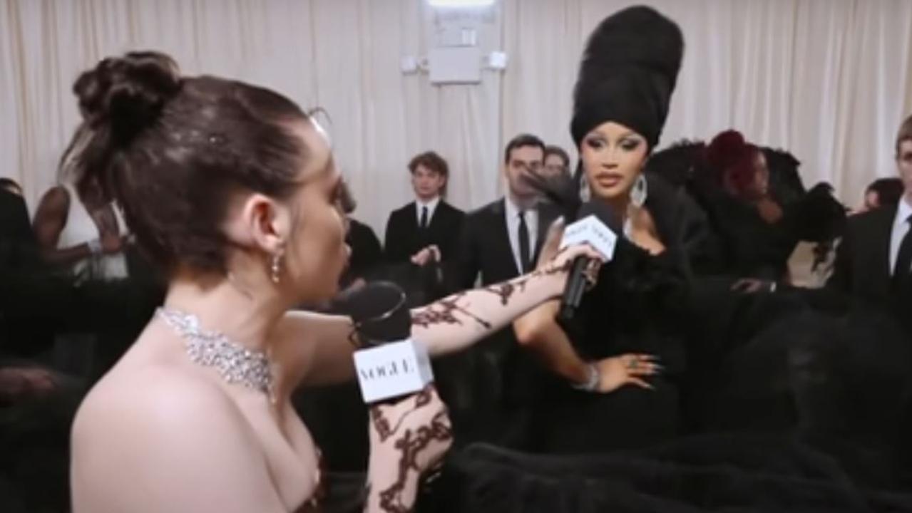 Cardi B was chatting to Vogue on the Met Gala red carpet when she drew a blank.