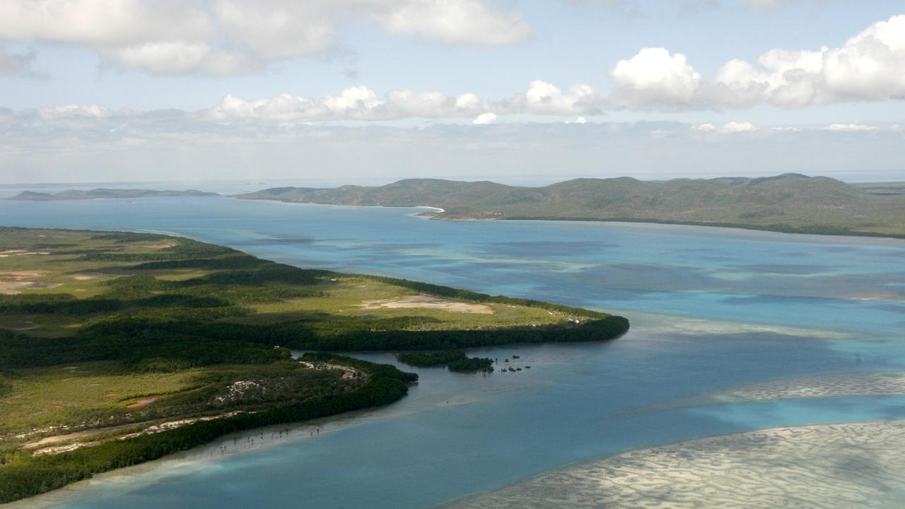 Aerial view of the Torres Strait Islands where there are fears ABF officers may have contracted tuberculosis