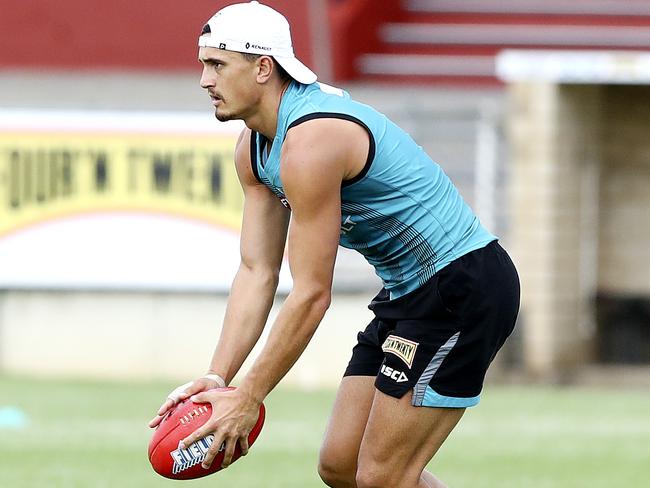 Port Adelaide training at Alberton Oval. Sam Powell-Pepper. Picture Sarah Reed