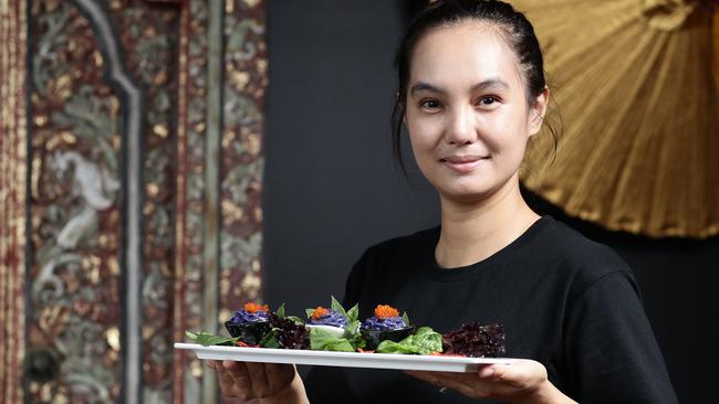 Yada Thai restaurant has just opened at Trinity Beach, with the three piece violet dumplings, originally created with special ingredients for the Thai royal family, proving popular with diners. Picture: Brendan Radke