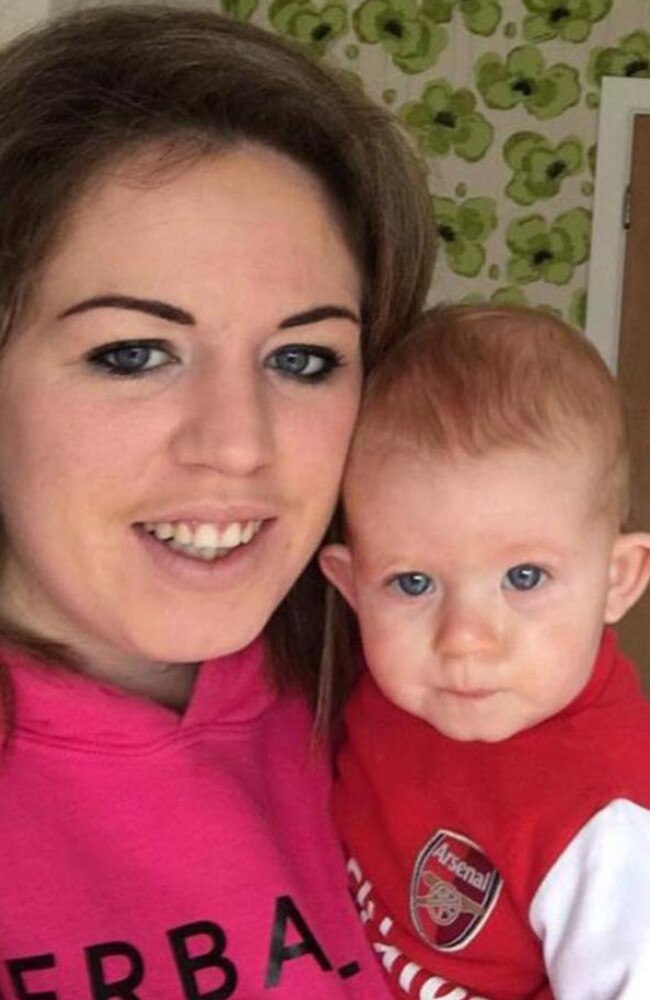 Kirsty with her daughter Lexi, aged just over a year old, in October 2016, prior her hair dye disaster. Picture: PA/Real Life