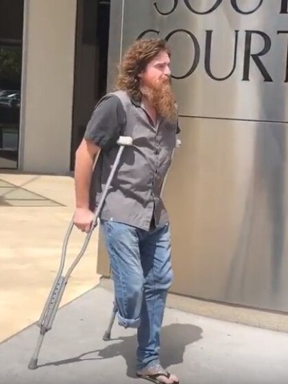 Luke Tomlinson had his right leg amputated after the shooting incident.