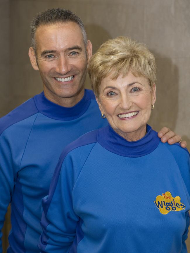 Blue Wiggle Anthony Field with his mum Marie.