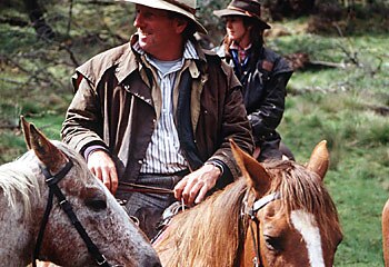 Life's (not) hard ... trail rides in the Snowy Mountains come with well-mannered horses, gourmet food, beds with clean sheets and even a masseuse at the end of the day