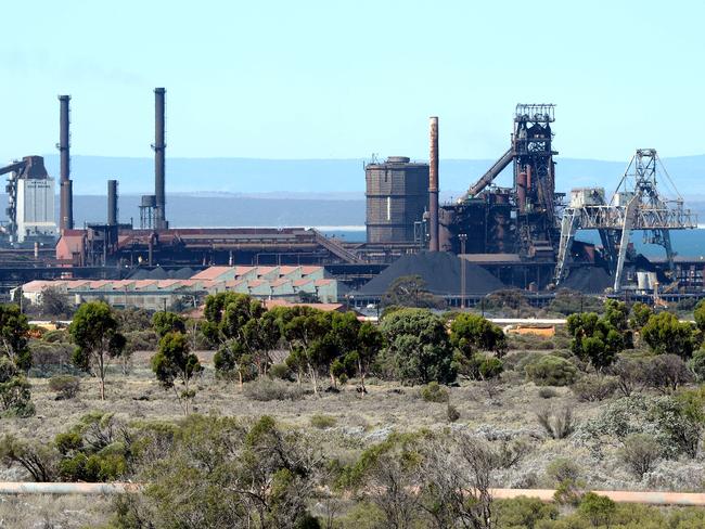 Arrium’s OneSteel plant in Whyalla. Picture Campbell Brodie.