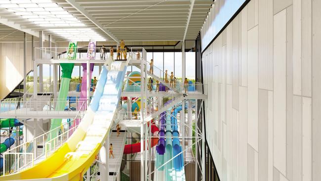 Innovative waterslides will allow thrillseekers to slip uphill at the water park.