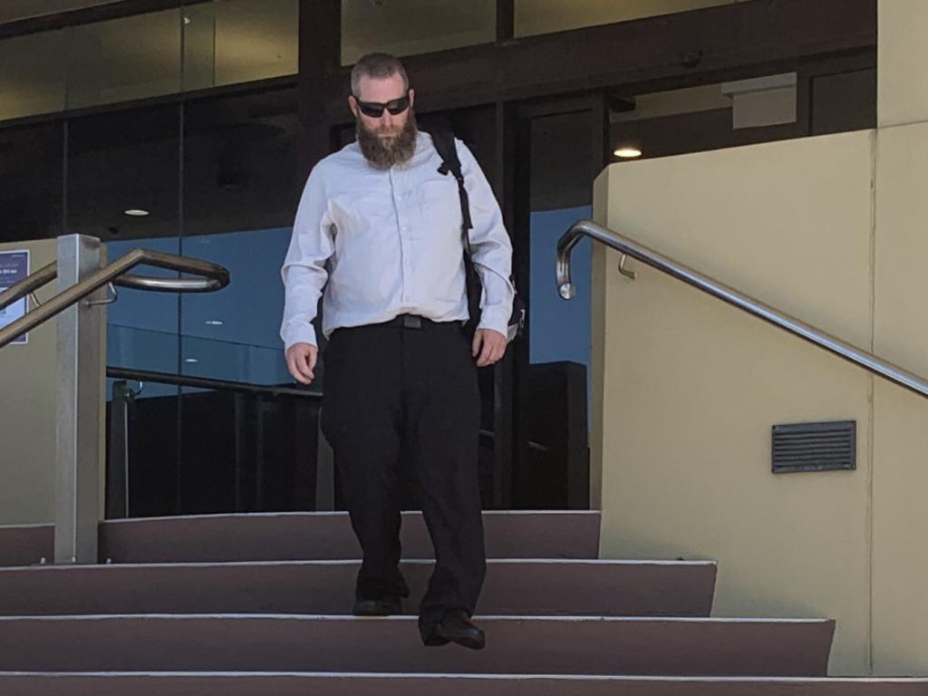 Anthony Andrew Thompson exiting Mackay Courthouse, August 2021. Picture: Lillian Watkins